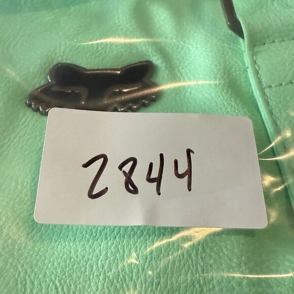 *VTG* FOX RACING Speedy Style Mint Green Handbag Zip Double Handle Purse - Picture 11 of 11